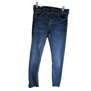 Zara Trafaluc Denimwear Raw Hem Skinny Jeans Sz 0